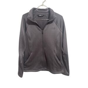 The North face Women's Jacket Full Zip Gray Size Medium Light Weight Casual